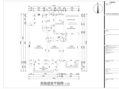 110㎡三居室平层空间 施工图