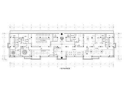 4500平办公空间平面图