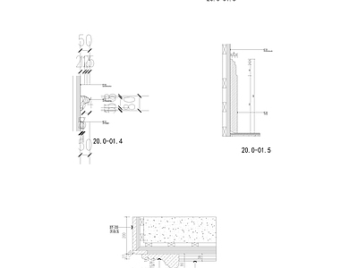 欧式墙柱节点 施工图