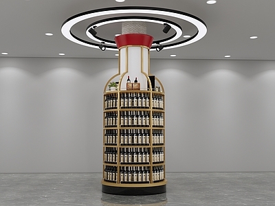 现代货架 超市 货架 包柱 酒柜 红酒 白酒 酒区 烟酒 烟酒区