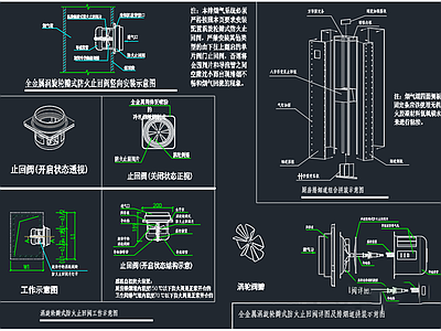 消防排烟道节点大样 施工图 建筑通用节点