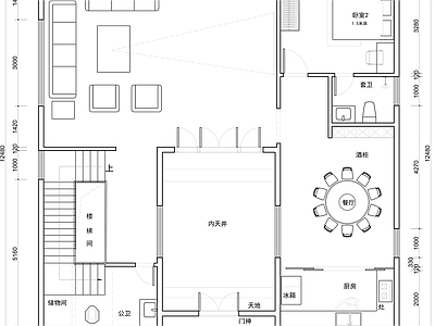 别墅自建房室内平面图