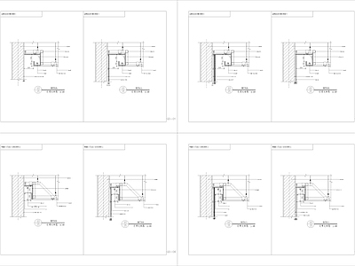天花灯带阴角阳角节点大样 施工图