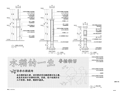 新农村建设美丽乡村水稻春主题景墙 施工图