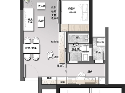 公寓室内彩平图