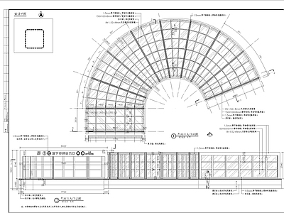 超弧度车行出入口细部 施工图 建筑通用节点