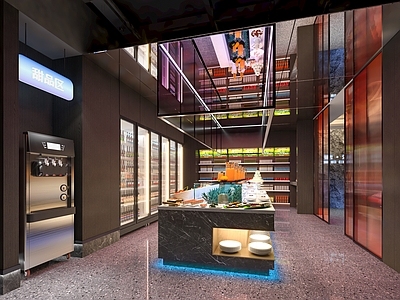 现代自助餐厅 取餐区