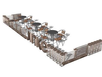 现代商业外摆户外桌椅