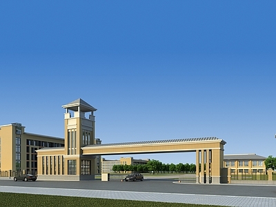 简欧学校大门 学校入口