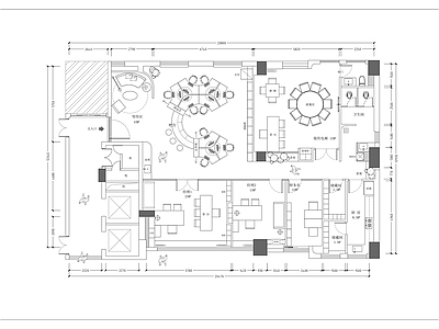 200m²工作室平面布置图