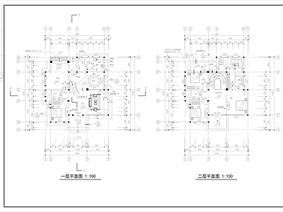 欧式古典370平方自建别墅建筑 施工图