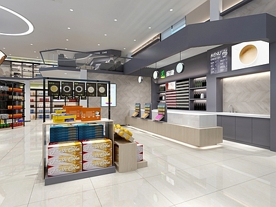 易倢便利店效果图 施工图