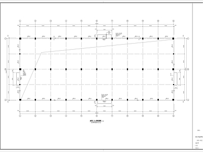 工厂区24跨厂房结构 施工图 工业建筑