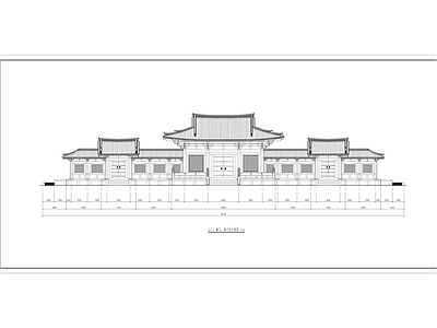 山门掖门连廊古建筑 施工图