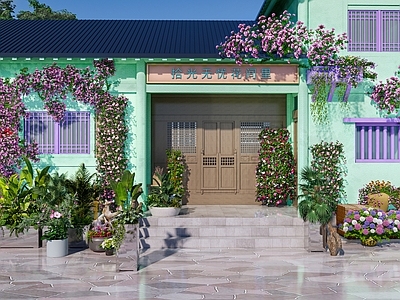 现代花店 店面 头 花卉组合 花卉墙 鲜花店头