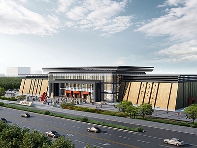 新中式场馆类建筑 博物馆 展览馆 科技馆