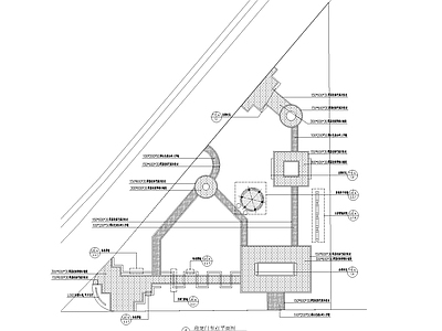 三角小游园景墙 施工图