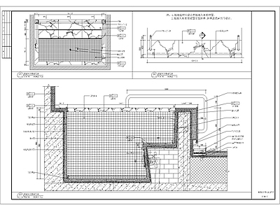 康体冷热水池安装节点 施工图