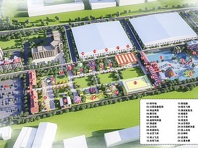 现代游乐场 陆地水上乐园