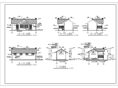 生态旅游区公共厕所卫生间建筑 施工图