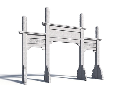 中式牌坊牌楼 石牌坊 景观大门 古街入口 古建门楼