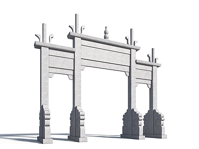 中式牌坊牌楼 石牌坊 景观大门 古街入口 古建门楼