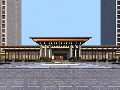新中式小区大门 小区入口