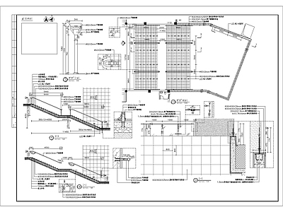 入口栏杆及台阶细部 施工图