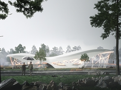 现代展览馆建筑