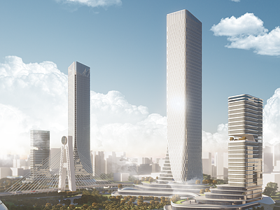 现代城市tod建筑群