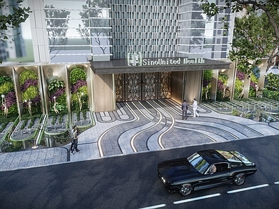 商业景观 商业景观入口 户外景观