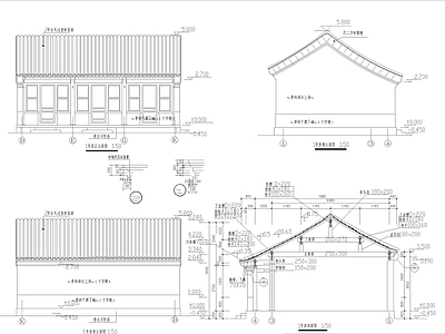 居住建筑带庭院 施工图