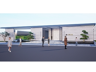 现代示范区景观 地产大门入口