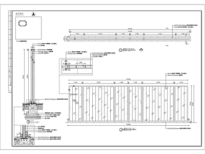 玻璃屏风细部 施工图 家具节点 家具节点详图