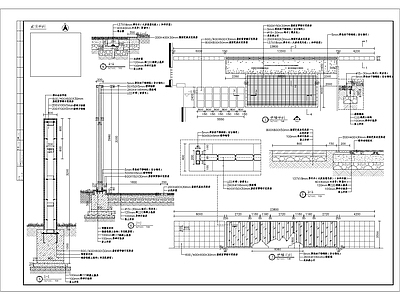 玻璃屏风细部 施工图  家具节点 家具节点详图