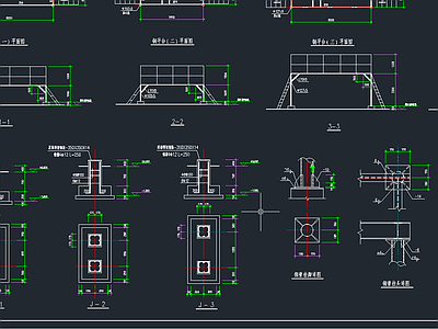 钢结构梁柱框架平台 施工图