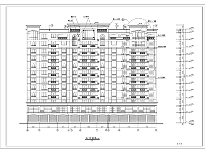 高层商住楼建筑 施工图