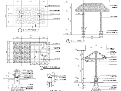 篱笆门详图 施工图 通用节点
