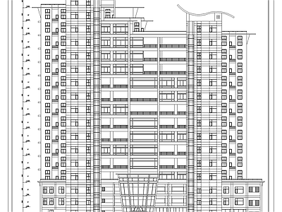 高层商住楼建筑图 施工图