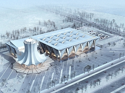 现代展览馆建筑