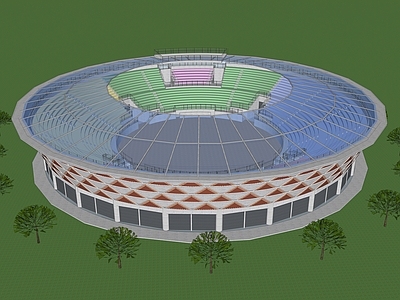 现代斗牛场建筑 封闭
