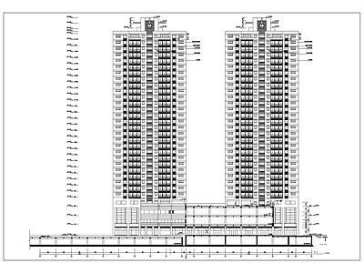 高层商住楼建筑 施工图