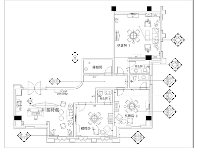 棋牌室 施工图