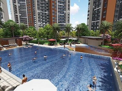 现代小区景观 住宅景观