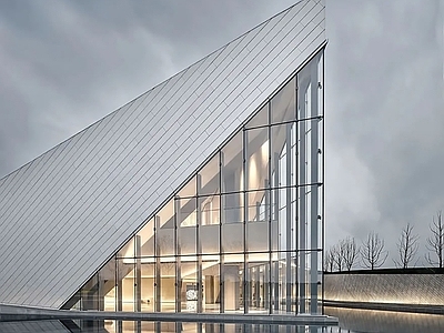 现代风格展览馆建筑