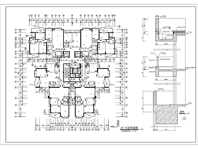 高层综合办公楼建筑 施工图