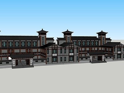 新中式展览馆建筑
