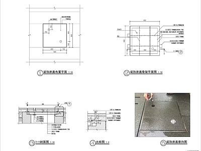 多种装饰井盖详图 施工图