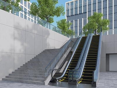 现代户外电梯 扶梯