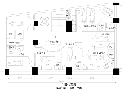 全套美容美发店 施工图